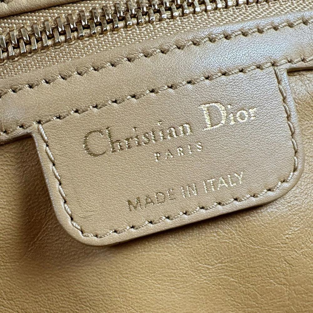 CHRISTIAN DIOR Cream Leather Shoulder Bag - Picture 12 of 13